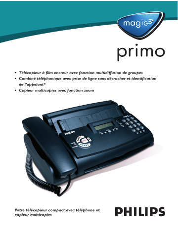 Manuel du propriétaire | Sagem FAX PHILIPS MAGIC 3 PRIMO Manuel utilisateur | Fixfr