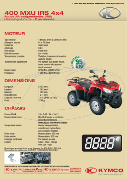 KYMCO 400 MXU IRS 4X4 Manuel utilisateur