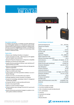 Sennheiser EW 112 G3 Manuel utilisateur