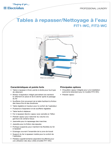 Manuel du propriétaire | ELECTROLUX LAUNDRY SYSTEMS FIT1-WC Manuel utilisateur | Fixfr