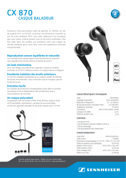 Sennheiser CX 870 Manuel utilisateur