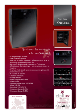 VINILUX SENSORR Manuel utilisateur