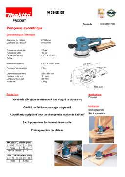 Makita BO6030 Manuel utilisateur