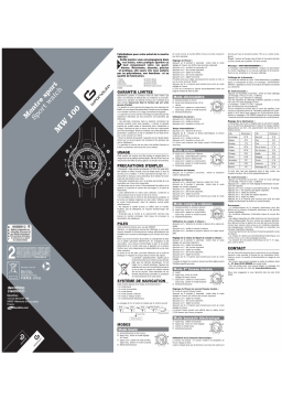 GEONAUTE MONTRE MW100 Manuel utilisateur