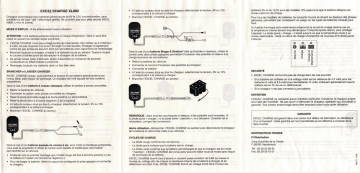 Manuel du propriétaire | EXCEL CHARGE XL900 Manuel utilisateur | Fixfr