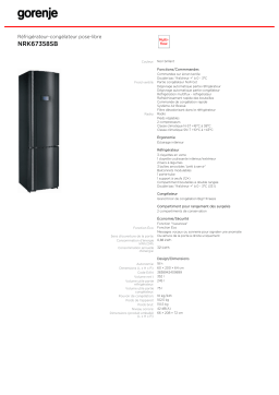 Gorenje NRK67358SB Manuel utilisateur