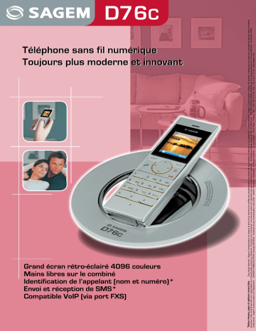 Manuel du propriétaire | Sagem D76C Manuel utilisateur | Fixfr