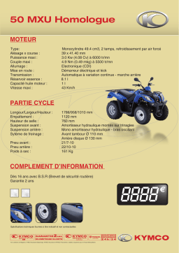 KYMCO 50 MXU Manuel utilisateur