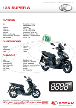 KYMCO 125 SUPER 8 Manuel utilisateur