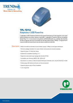 Trendnet TPL-101U Manuel utilisateur