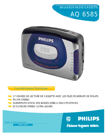 Manuel du propriétaire | Philips AQ6585 Manuel utilisateur | Fixfr