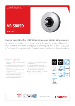 Canon VB-S805D Manuel utilisateur