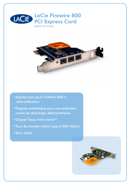 LaCie FIREWIRE 800 PCI EXPRESS CARD Manuel utilisateur