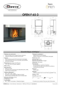 Dovre OFEN F 65-3 Manuel utilisateur