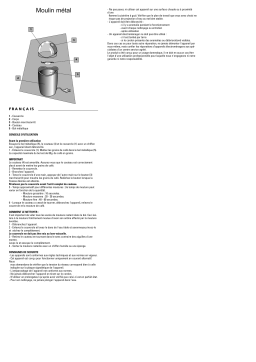 SEB 8100 PREPLINE MOULIN METAL Manuel utilisateur