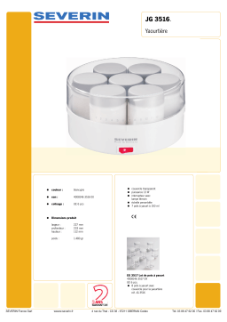 SEVERIN JG 3516 Manuel utilisateur