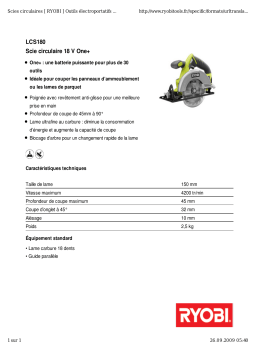 Ryobi LCS180 Manuel utilisateur