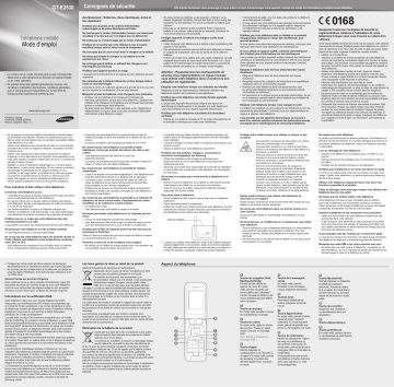 Manuel du propriétaire | Samsung E2530 À CLAPET - GT-E2530 Manuel utilisateur | Fixfr