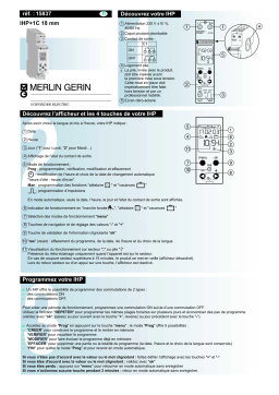 MERLIN GERIN IHP PLUS 1C 18MM Manuel utilisateur