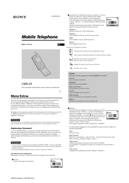 Sony CMD-Z5 Manuel utilisateur