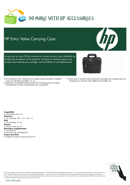 HP Entry Value Carrying Case Manuel utilisateur