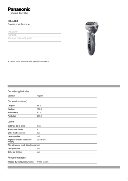 Panasonic ES-LA63 Manuel utilisateur