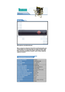 Neumann KM 183 Manuel utilisateur
