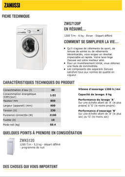 Zanussi ZWG7120P Manuel utilisateur