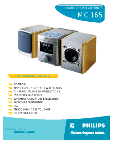 Manuel du propriétaire | Philips MC165 Manuel utilisateur | Fixfr