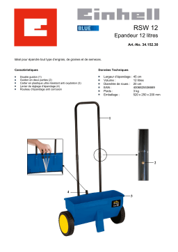 EINHELL RSW 12 Manuel utilisateur