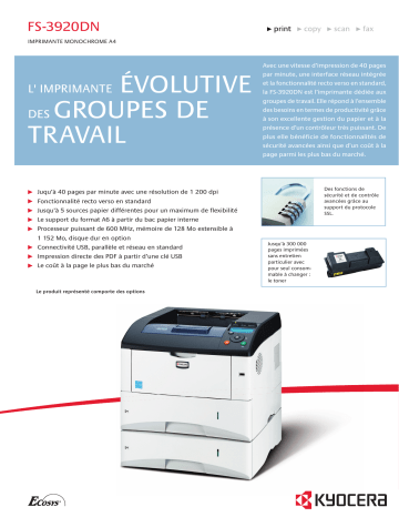 Manuel du propriétaire | KYOCERA FS-3920DN Manuel utilisateur | Fixfr