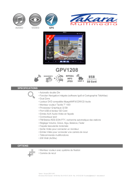 Takara GPV1208 Manuel utilisateur