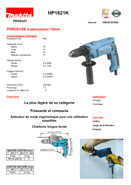 Makita HP1621K Manuel utilisateur