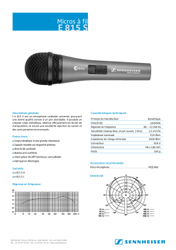 Sennheiser E 815 S Manuel utilisateur