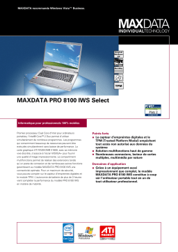 MAXDATA PRO 8100 IWS SELECT Manuel utilisateur