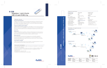 Manuel du propriétaire | ZyXEL ZyAIR G-220 Manuel utilisateur | Fixfr