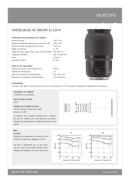 Hasselblad HC MACRO 4-120-II Manuel utilisateur