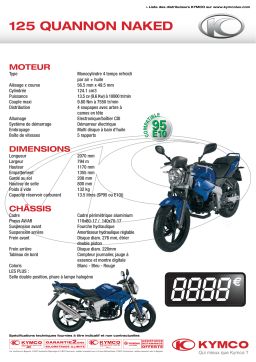 KYMCO 125 QUANNON NAKED Manuel utilisateur