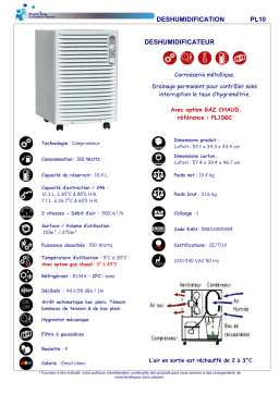 PUR LINE PL 10 Manuel utilisateur