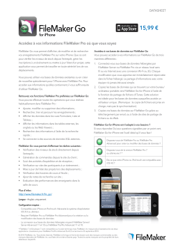 Filemaker FILEMAKER GO Manuel utilisateur