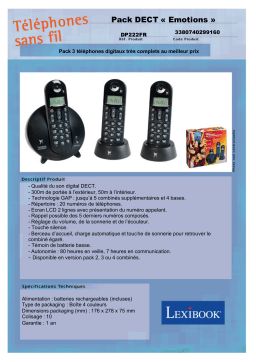 Lexibook DP222FR Manuel utilisateur