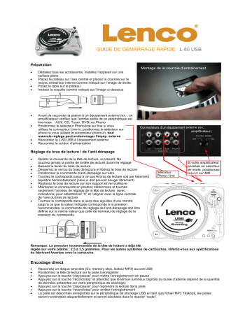 Manuel du propriétaire | Lenco L-80 USB Manuel utilisateur | Fixfr