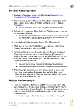 NABAZTAG NABMESSENGER Manuel utilisateur