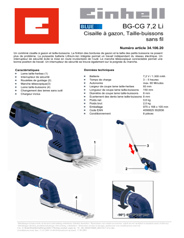 Manuel du propriétaire | EINHELL BG-CG 7.2 LI Manuel utilisateur | Fixfr