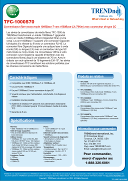 Trendnet TFC-1000S70 Manuel utilisateur