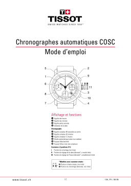 Tissot CHRONOGRAPHES AUTOMATIQUES COSC Manuel utilisateur
