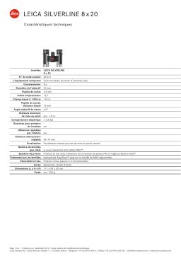 Leica SILVERLINE 8X20 Manuel utilisateur