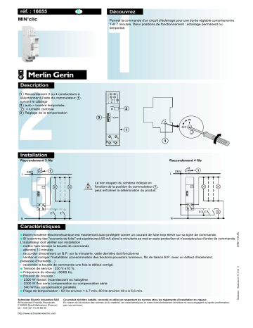 Manuel du propriétaire | MERLIN GERIN MIN CLIC Manuel utilisateur | Fixfr