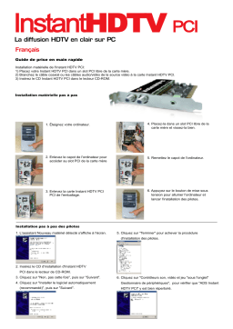 ADS Tech INSTANTHDTV PCI PTV380 Manuel utilisateur