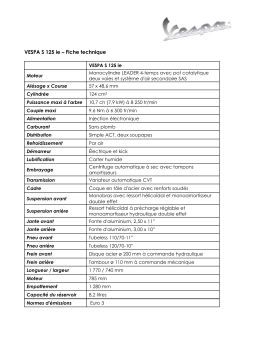 VESPA S 125 IE Manuel utilisateur